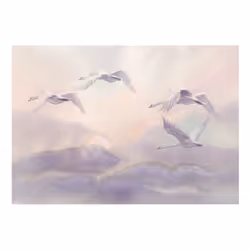 Planete Discount PD13244-350-245 papier-peint Papier peint non tissé Gris, Rose, Violet