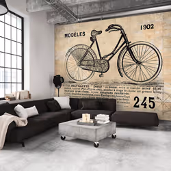 Planete Discount PD15039-100-70, Papier peint non tissé, Multicolore, Colorful, 120 g/m², Vélo ancien, 1000 mm