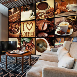 Papier peint intissé Motifs de cuisine Coffee - Collage - PD14207-400-280