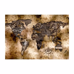 Planete Discount PD13334-150-105 papier-peint Papier peint non tissé Beige, Crème, Gris, Blanc