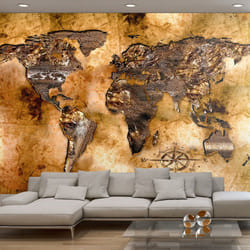 Papier peint intissé Carte du monde Opalescent Continents - PD13335-400-280