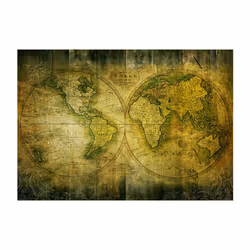 Planete Discount PD13338-100-70 papier-peint Papier peint non tissé Vert, Jaune