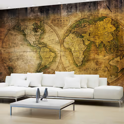 Planete Discount PD13340-150-105, Papier peint non tissé, Vert, Jaune, Jaune, Vert, 120 g/m², Searching for Old World, 1500 m ...