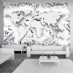 Planete Discount PD13342-200-140 papier-peint Papier peint non tissé Noir, Blanc