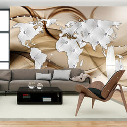 Planete Discount PD13345-250-175 papier-peint Papier peint non tissé Beige, Crème, Gris