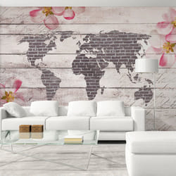 Papier peint intissé Carte du monde Romantic World - PD13346-400-280