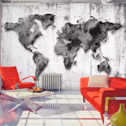 Planete Discount PD13347-100-70, Papier peint non tissé, Noir, Blanc, Noir Et Blanc, 120 g/m², World in Shades of Gray, 1000  ...