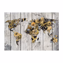 Planete Discount PD13350-300-210 papier-peint Papier peint non tissé Noir, Gris, Jaune