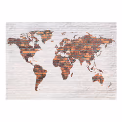 Planete Discount PD13359-200-140 papier-peint Papier peint non tissé Gris, Orange, Blanc
