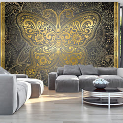 Papier peint intissé Fonds et Dessins Golden Butterfly - PD13944-400-280