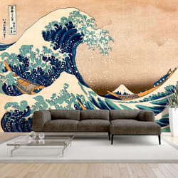 Papier peint intissé Vintage et Retro Hokusai: The Great Wave off Kanagawa (Reproduction) - PD15042-400-280