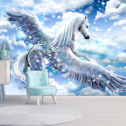 Planete Discount PD13245-300-210 papier-peint Papier peint non tissé Bleu, Blanc