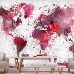 Planete Discount PD13360-350-245 papier-peint Papier peint non tissé Gris, Rouge