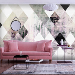 Papier peint intissé Fonds et Dessins Rhombic Chessboard (Pink) - PD13946-400-280