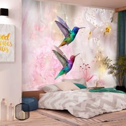 Papier peint intissé Animaux Colourful Hummingbirds (Pink) - PD13248-400-280