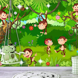 Planete Discount PD14635-100-70 papier-peint Papier peint non tissé Vert