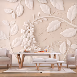 Planete Discount PD13562-300-210, Papier peint non tissé, Beige, Beige, 120 g/m², Paper Flowers (Beige), 3000 mm