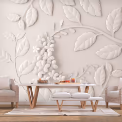 Planete Discount PD13563-150-105, Papier peint non tissé, Crème, Crème, 120 g/m², Paper Flowers (Cream), 1500 mm
