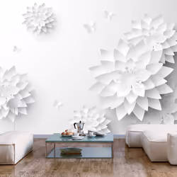 Planete Discount PD13953-350-245, Papier peint non tissé, Noir, Blanc, Noir Et Blanc, Oriental Flowers, 3500 mm, 50 cm