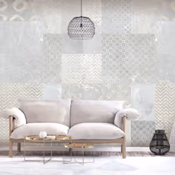 Planete Discount PD13954-400-280, Papier peint non tissé, Beige, Gris, Beige, Gris, Tiles, 4000 mm, 50 cm