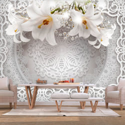 Papier peint intissé Fleurs Lilies and Ornaments - PD13566-400-280