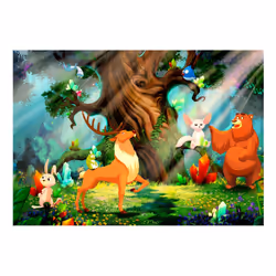 Papier peint intissé Pour enfants Bear and Friends - PD14637-400-280