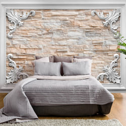 Papier peint intissé Fonds et Dessins Brick in the Frame (Orange) - PD13958-400-280