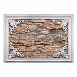 Papier peint intissé Fonds et Dessins Brick in the Frame (Brown) - PD13960-400-280
