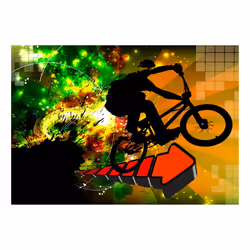 Papier peint intissé Street art Bicycle Tricks - PD14695-400-280