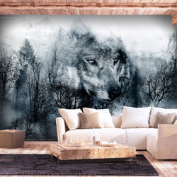 Papier peint intissé Animaux Mountain Predator (Black and White) - PD13256-400-280