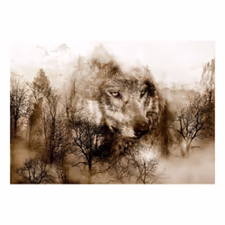 Papier peint intissé Animaux Mountain Predator (Brown) - PD13257-400-280