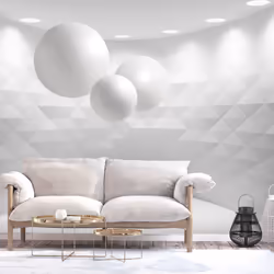 Planete Discount PD12973-400-280, Papier peint non tissé, Noir, Blanc, Noir Et Blanc, 120 g/m², Geometric Room, 4000 mm
