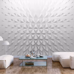 Planete Discount PD12974-400-280, Papier peint non tissé, Noir, Blanc, Noir Et Blanc, 120 g/m², Tetrahedrons, 4000 mm