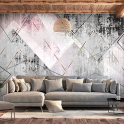 Planete Discount PD13964-200-140 papier-peint Papier peint non tissé Gris, Rose
