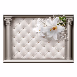 Planete Discount PD13130-350-245 papier-peint Papier peint non tissé Beige, Vert, Blanc