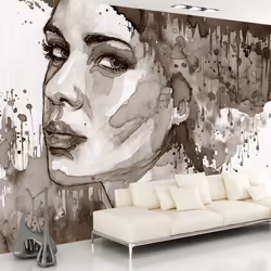 Planete Discount PD14598-400-280, Papier peint non tissé, Noir, Blanc, Noir Et Blanc, 120 g/m², Black Lady, 4000 mm