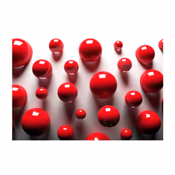 Papier peint intissé 3D et Perspective Red Balls - PD12977-400-280