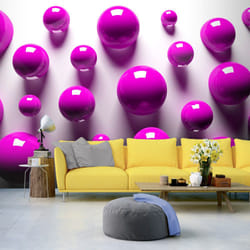 Planete Discount PD12978-100-70 papier-peint Papier peint non tissé Gris, Violet, Blanc