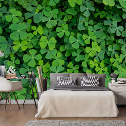 Planete Discount PD13576-400-280, Papier peint non tissé, Vert, Vert, 120 g/m², Green Clover, 4000 mm