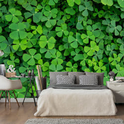 Papier peint intissé Fleurs Green Clover - PD13576-400-280