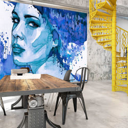 Papier peint intissé Personnes Blue Lady - PD14599-400-280