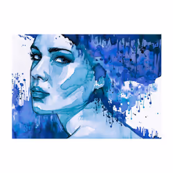 Papier peint intissé Personnes Blue Lady - PD14599-400-280