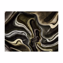 Papier peint intissé Abstractions Green and brown textured fractal - PD13136-400-309