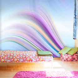 Planete Discount PD13149-250-193, Papier peint non tissé, Bleu, Violet, Blanc, Bleu, Azuré, Blanc, Violet, 120 g/m², Rainbow ...