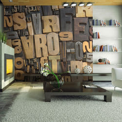 Papier peint intissé Textes Lettres en bois - PD14767-400-309