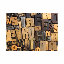 Papier peint intissé Textes Lettres en bois - PD14767-400-309