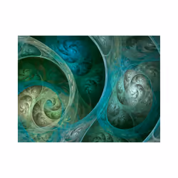 Planete Discount PD13150-300-231 papier-peint Papier peint non tissé Gris, Turquoise, Blanc