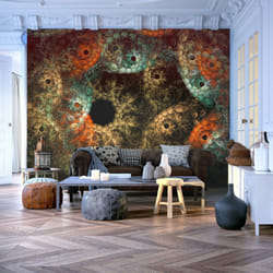 Planete Discount PD13152-250-193 papier-peint Papier peint non tissé Noir, Orange, Turquoise