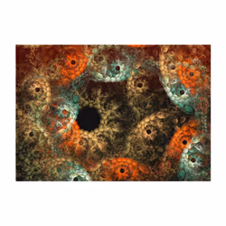 Planete Discount PD13152-250-193 papier-peint Papier peint non tissé Noir, Orange, Turquoise