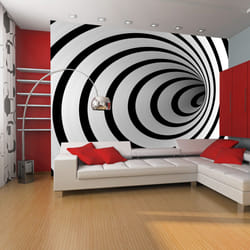 Planete Discount PD12981-200-154 papier-peint Papier peint non tissé Noir, Blanc
